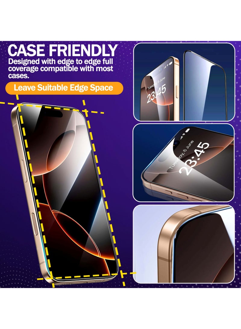 RKINC Screen Protector [2-Pack] for iPhone 16 [Automatic Installation] Tempered Glass HD [10X Military Grade Protection] Scratch-Resistant, Shatter-Proof - Image 5